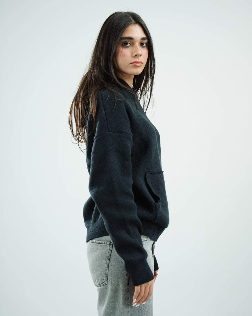 Navy Knit hoodie