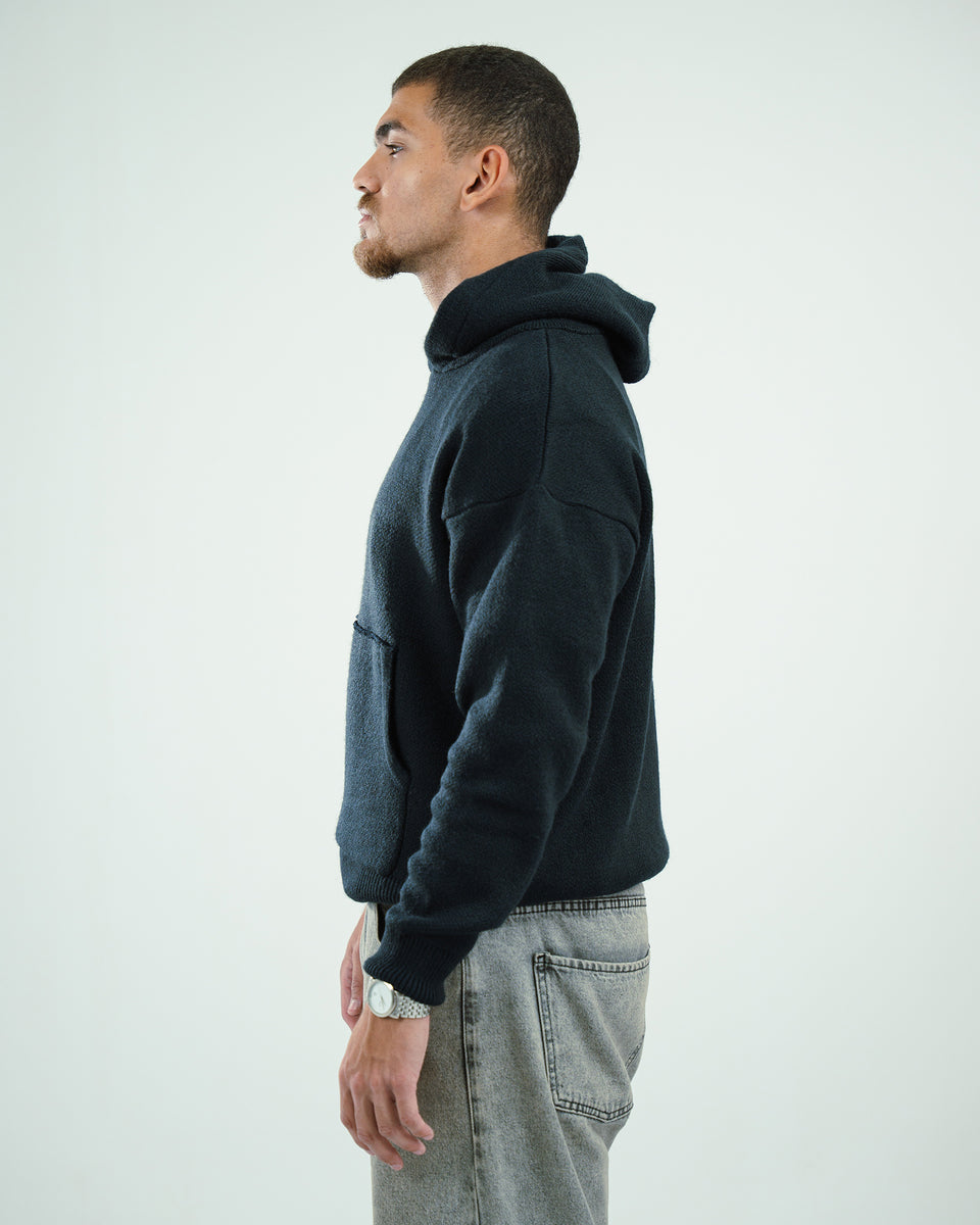 Navy Knit hoodie