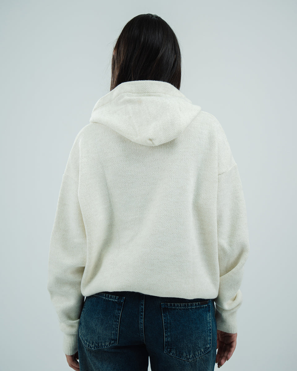 Cream Knit hoodie