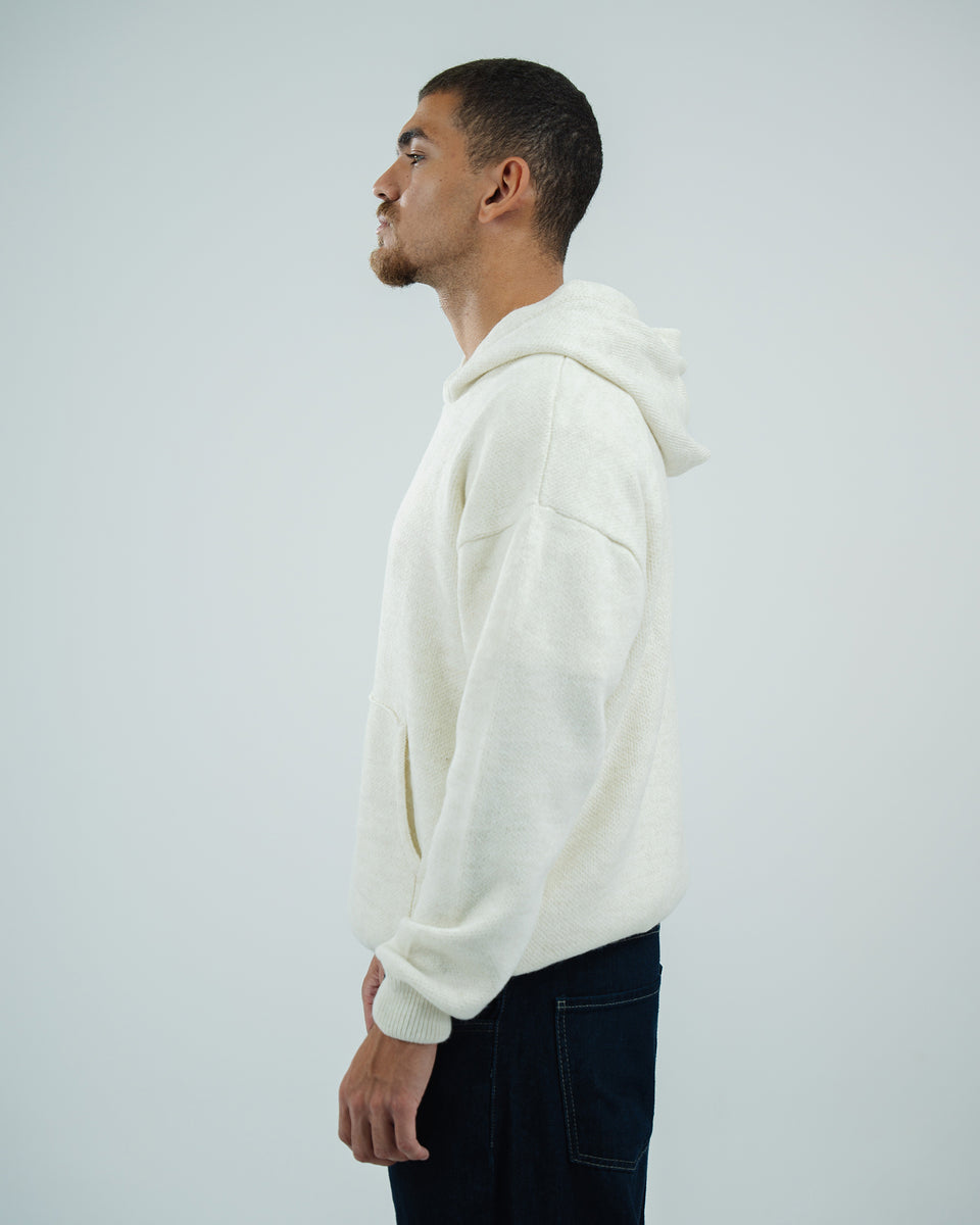 Cream Knit hoodie