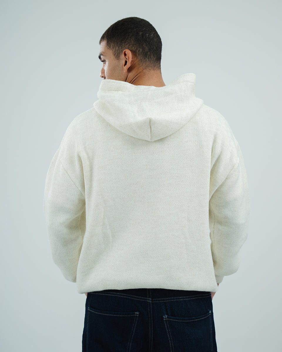 Cream Knit hoodie