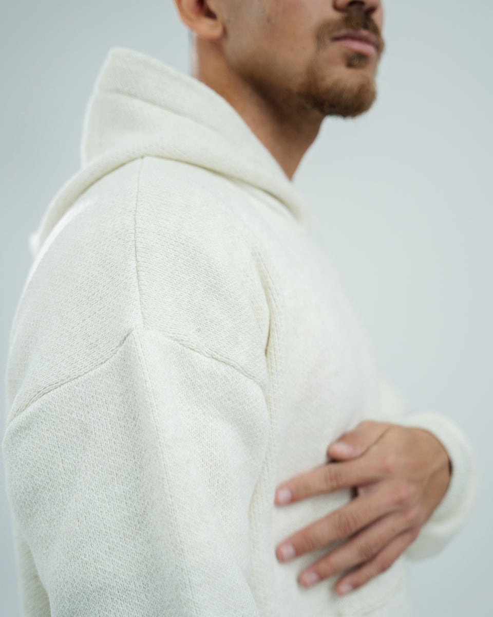 Cream Knit hoodie