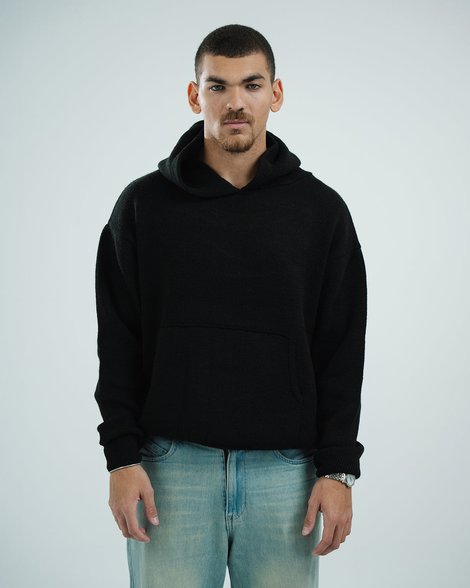 Black Knit hoodie