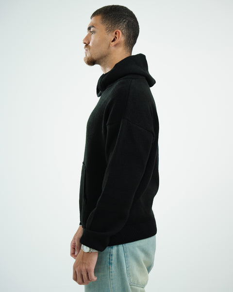 Black Knit hoodie