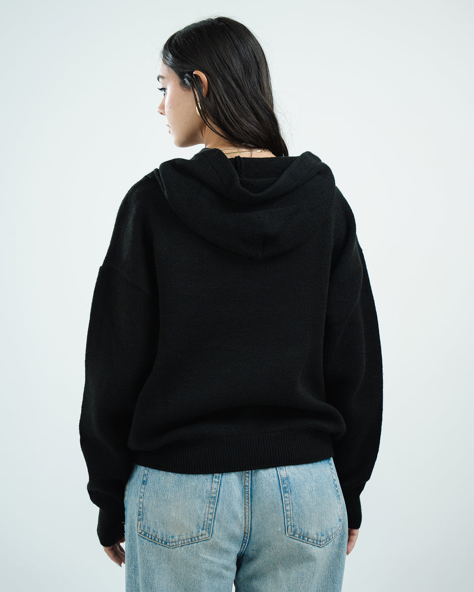 Black Knit hoodie