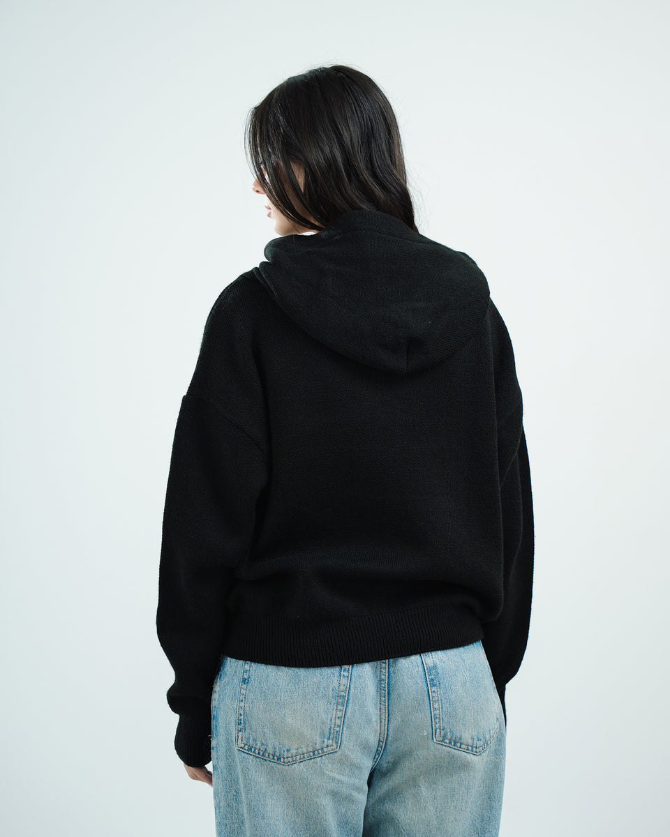 Black Knit hoodie